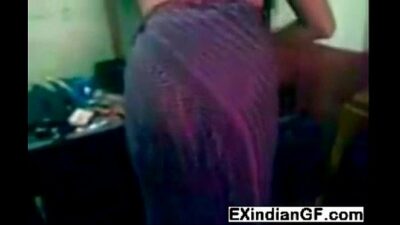 Indian girlfriend while she gets dressed