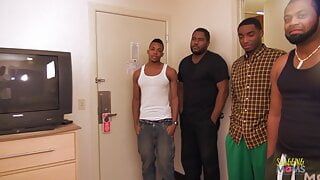 A BBC gangbang is the only way for the milf to reach an