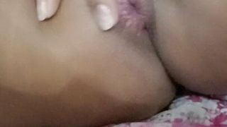 Boob massage with pussy rubbing and shivering orgasm