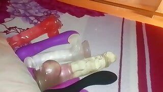 Cute stepsister fucked hard by five sex toys and vibrator till she Come too hard with huge creampie
