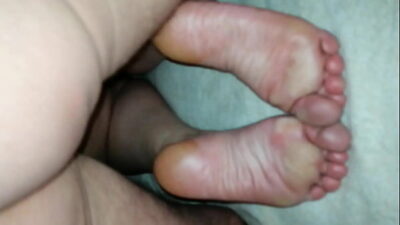 Doggy style fucking, wrinkled soles and pussy