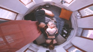 Incredibly beautiful teen fucks in the ass, tight hole, pussy juice