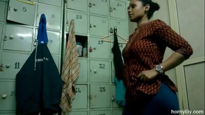 Indian Girl Lily Dress In Gym Room