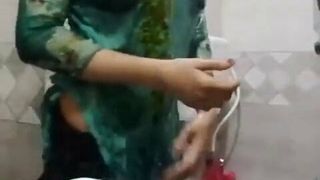 My real wife bathing, plz like and comment