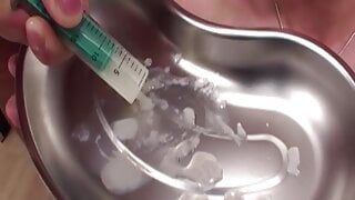 Old German blonde enjoy getting fucked in the office by two dudes