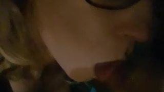 White girl sucking my Paki cock part 2 swallowing