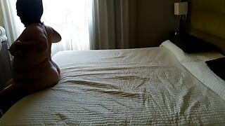 I find the maid half naked in my room…. what a big slut to fuck