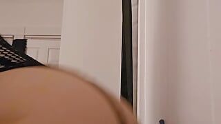 NaughtyAleena wall fucks her alien dildo hard