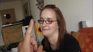 A sexy brunette lady from Germany adores a thick cock deep inside her muff