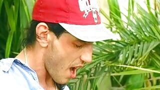 A slim lady from Germany pleasing her friends husband