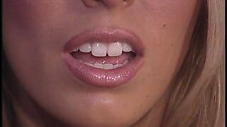 Busty model gets her tight whore pussy slammed on couch