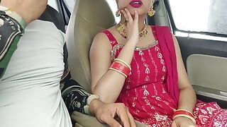 Cute Desi Indian Beautiful Bhabhi Gets Fucked with Huge Dick in car outdoor risky public sex.