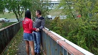 Dark haired babe gets her pussy filled with cum