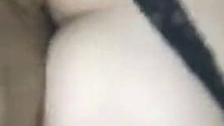 Doggystyle cumshot on her back