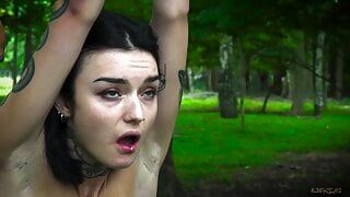 Hot submissive babe gets hard fuck and spanking in bdsm porn ends with cum swallow