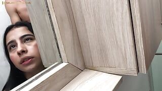 masturbating watching my 4unt while she bathes – porn in Spanish