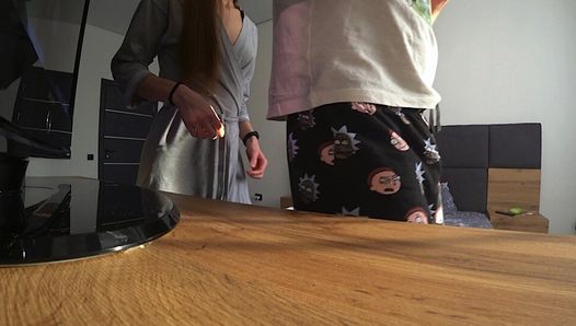 Real Cheating. My Wife And Neighbor Are Having Fun At My House While I’m At Work. Anal Sex