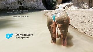 She put mud on her body and I ended up fucking her. It made me very horny