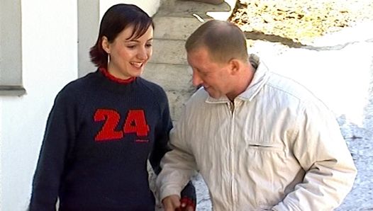 Student fucks outdoors in freezing temperatures with her teacher