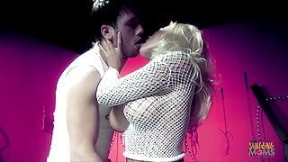 The blonde milf can not get enough of this juicy dick as she sucks and fucks anal style